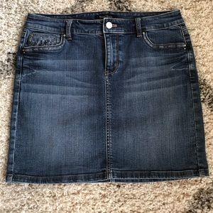 White House Black Market Jean Skirt